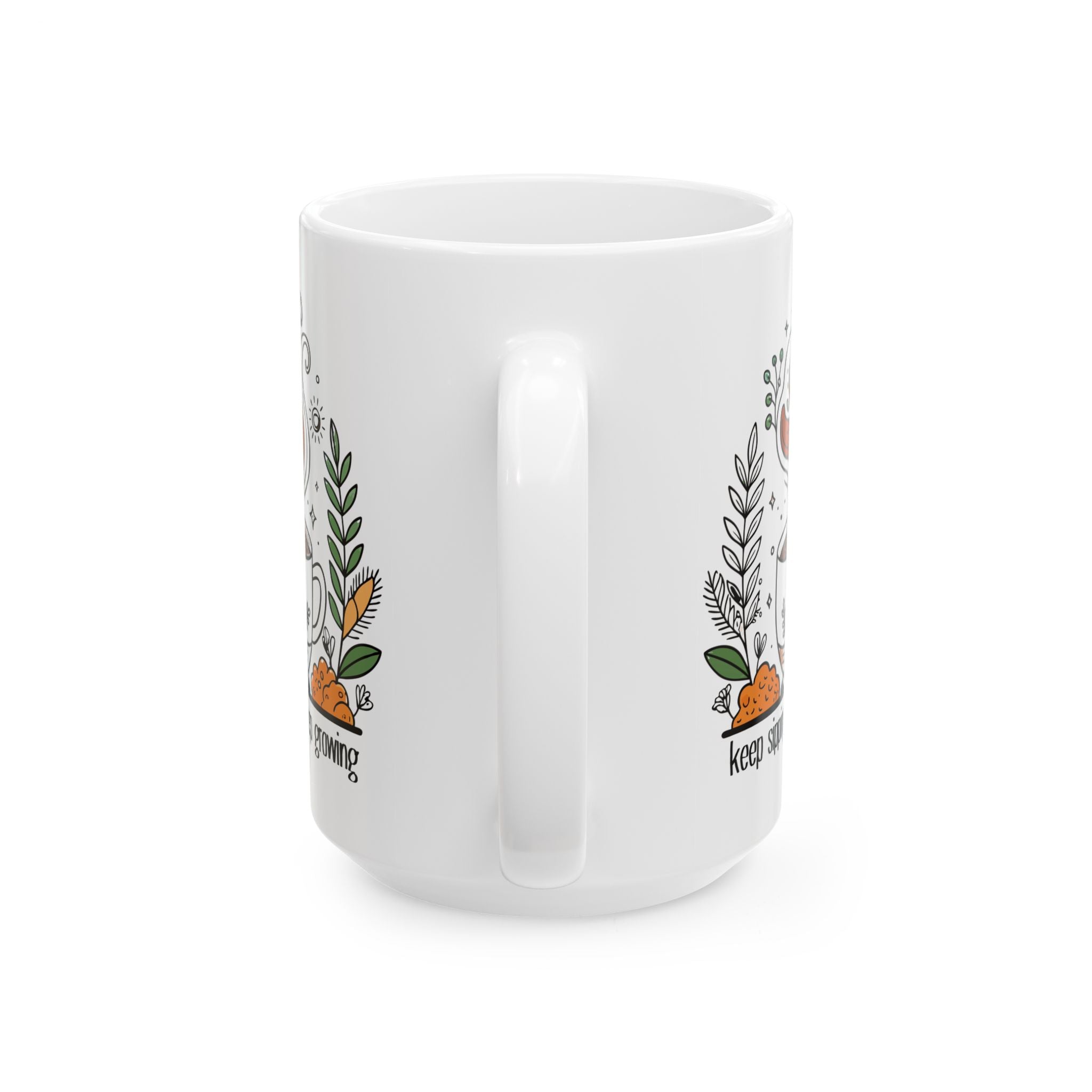 Inspirational Ceramic Mug, Motivational Drinkware, Office Decor, Gift for Her, Plant Lover Mug