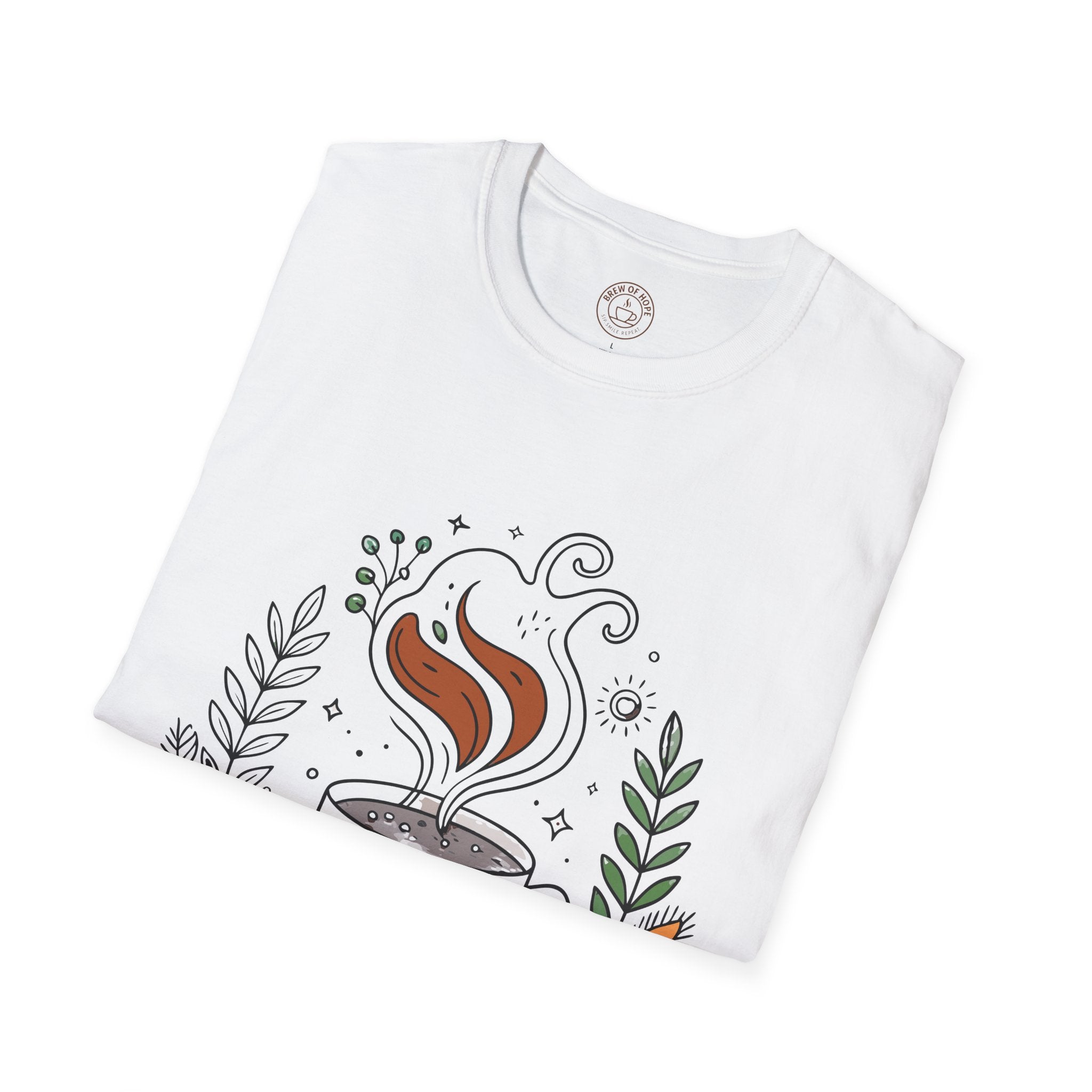 Keep Sipping, Keep Growing - Cozy Coffee Quote T-Shirt - Gift for Coffee Lovers, Cute Graphic Tee, Everyday Comfort, Casual Style