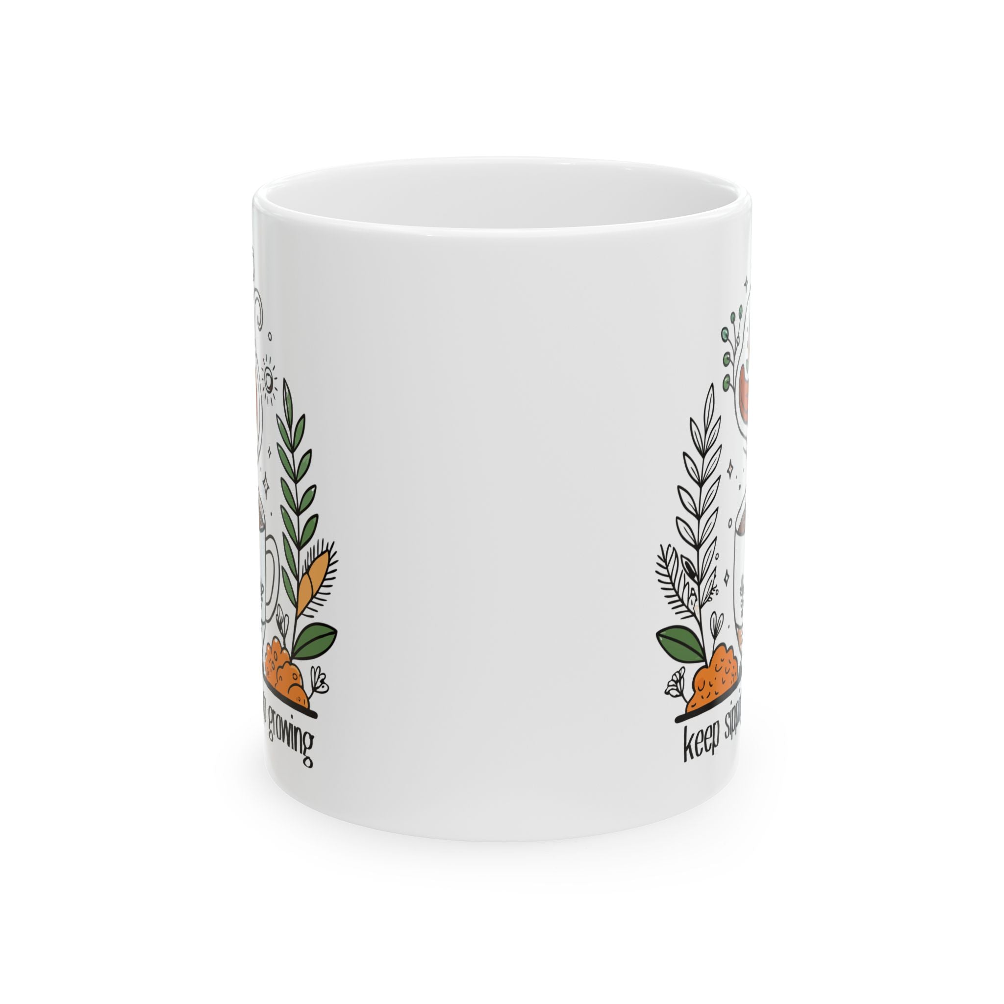 Inspirational Ceramic Mug, Motivational Drinkware, Office Decor, Gift for Her, Plant Lover Mug